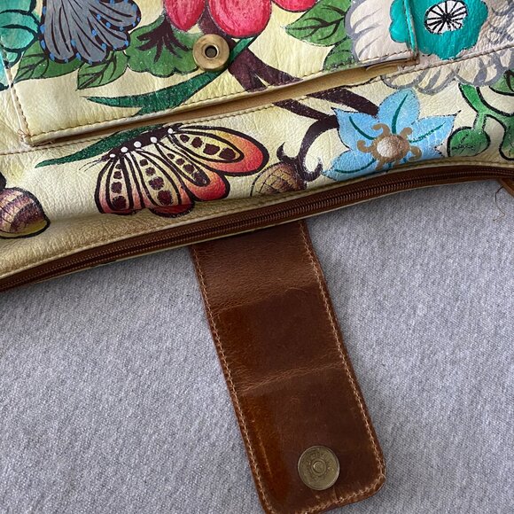Artistic Expressions By Sharif 1827 Hand Painted Genuine Leather Bag - Picture 8 of 16